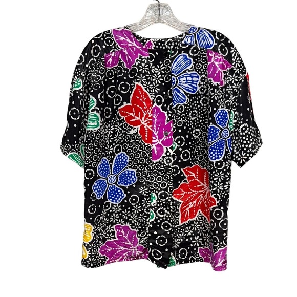 VINTAGE Women's Oscar de la Renta Expressions, Short Sleeve Button Up, Size 6 - Picture 1 of 6